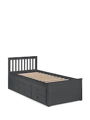 Julian Bowen Black Maisie 3 Drawer Storage Bed with Pull Out Underbed - Image 6 of 14