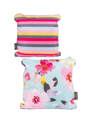 Navigate Blue Gardenia 100% Cotton Outdoor Cushion - Image 3 of 5
