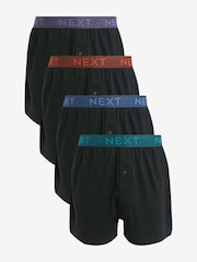 Black Marl Waistband 4 pack Boxers - Image 1 of 3