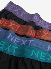 Black Marl Waistband 4 pack Boxers - Image 2 of 3