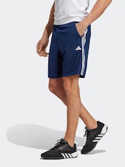 adidas Blue Train Essentials 3-Stripe Shorts - Image 1 of 6