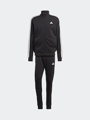 adidas Black Sportswear Basic 3-Stripes French Terry Tracksuit - Image 8 of 8