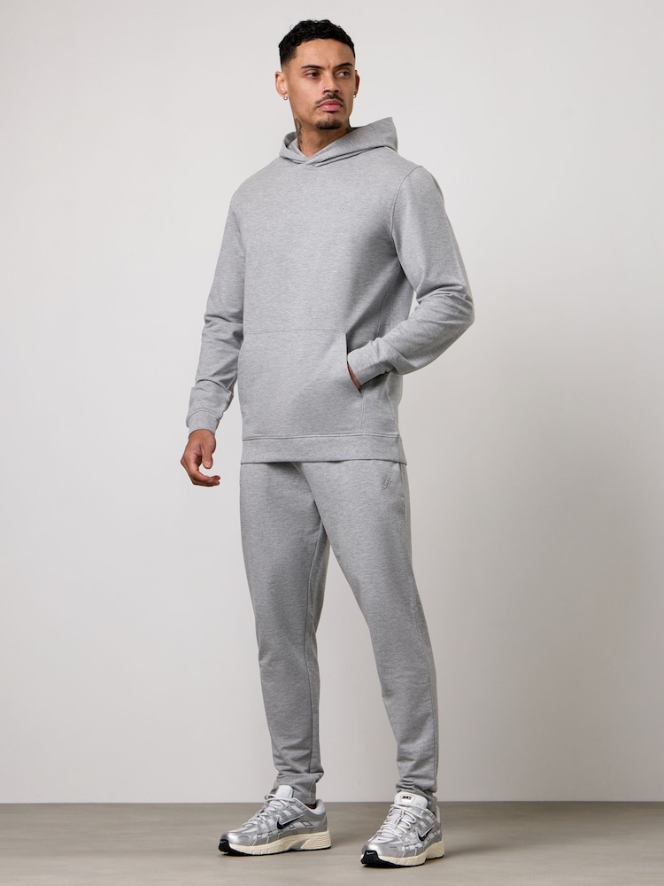 Gym King Grey Victory Lightweight Loopback Hoodie - Image 1 of 4 Gym King Grey Victory Lightweight Loopback Hoodie - Image 1 of 4