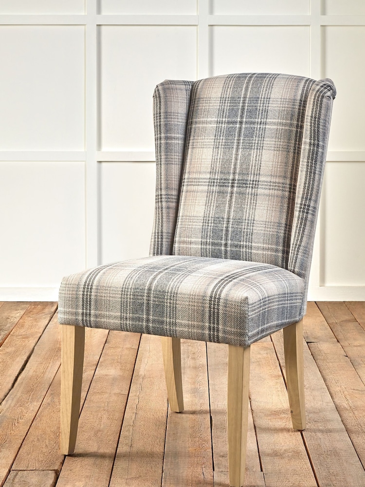 Versatile Check Nevis Grey Sherlock Dining Chair - Image 1 of 1