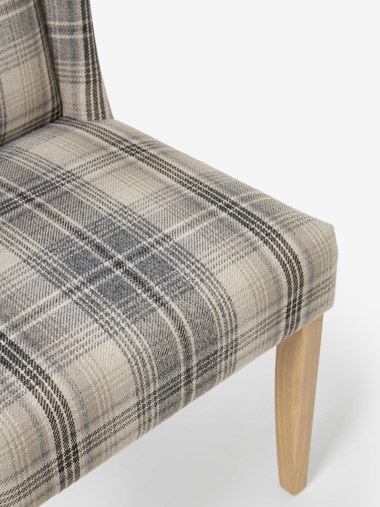 Versatile Check Nevis Grey Sherlock Dining Chair - Image 6 of 6