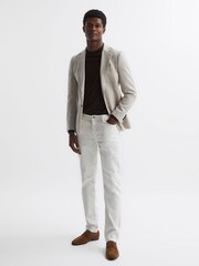 Reiss Tan Bray Suede Slip On Loafers - Image 2 of 5