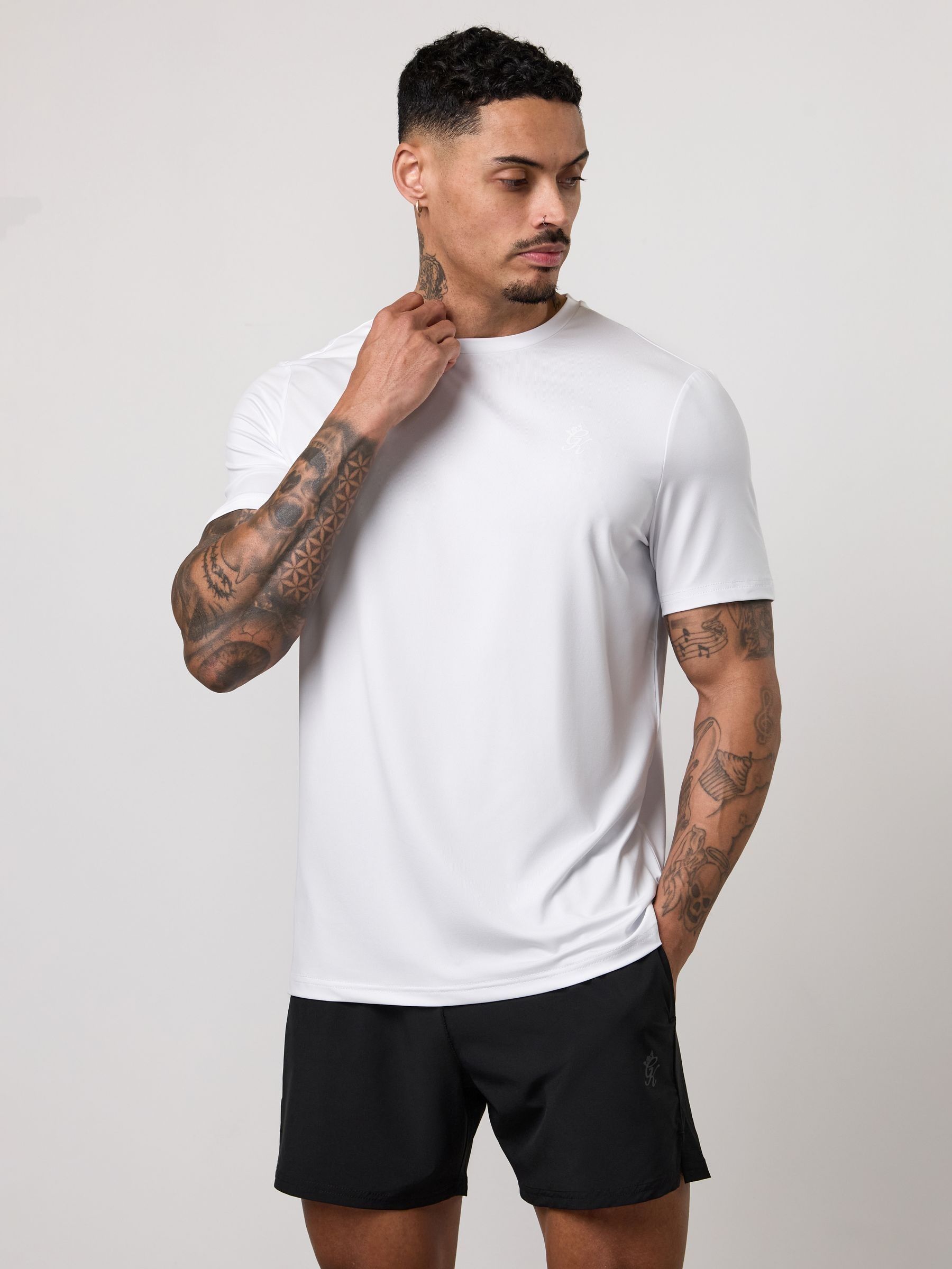 Gym King Men's White Victory Performance Poly T-Shirt - Image 1