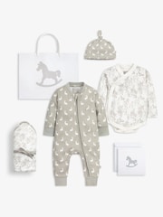 The Little Tailor Welcome Little Baby 100% Cotton Gift Set 4 Piece - Image 1 of 6