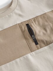 Stone 100% Cotton Short Sleeve Utility T-Shirt (3-16yrs) - Image 3 of 3