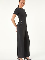 Roman Black Petite Button Side Trousers - Image 1 of 5