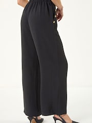 Roman Black Petite Button Side Trousers - Image 3 of 5