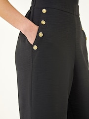 Roman Black Petite Button Side Trousers - Image 5 of 5