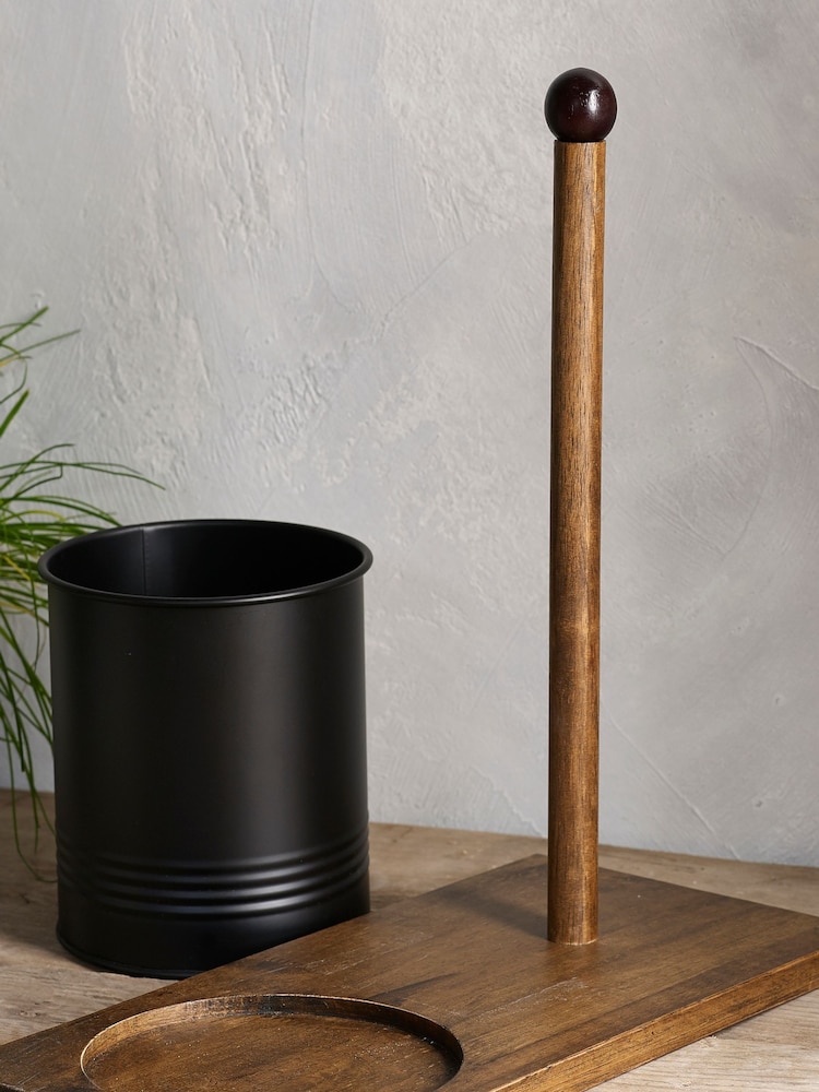 Black Bronx Kitchen Roll & Utensil Holder - Image 2 of 3 Black Bronx Kitchen Roll & Utensil Holder - Image 2 of 3