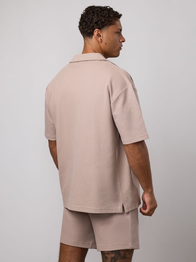 Gym King Grey Signature Waffle Shirt - Image 2 of 4 Gym King Grey Signature Waffle Shirt - Image 2 of 4