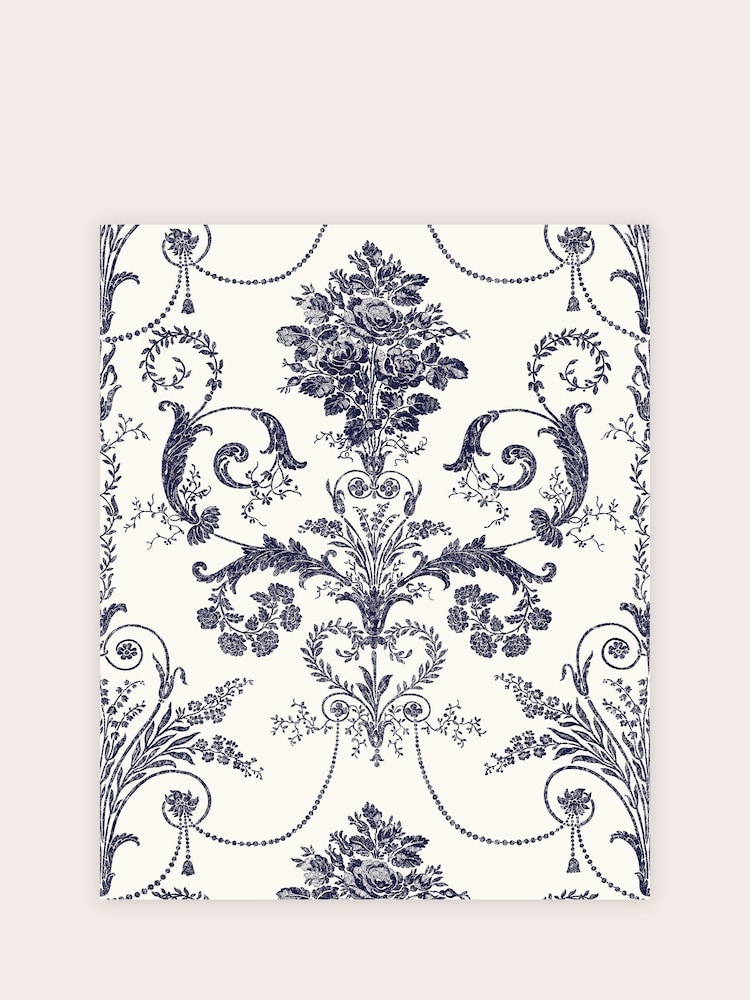 Laura Ashley Off White Midnight Josette 10M Wallpaper - Image 2 of 4