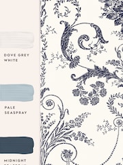 Laura Ashley Off White Midnight Josette 10M Wallpaper - Image 4 of 4