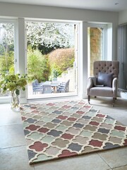 Origins Multi Wool Trellis Geo Rug - Image 1 of 1