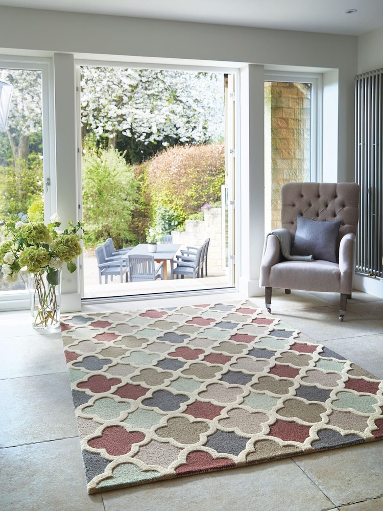 Origins Multi Wool Trellis Geo Rug - Image 1 of 1