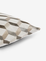Champagne Gold Geometric Jacquard 50 x 50cm Cushion - Image 2 of 5