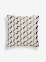 Champagne Gold Geometric Jacquard 50 x 50cm Cushion - Image 5 of 5