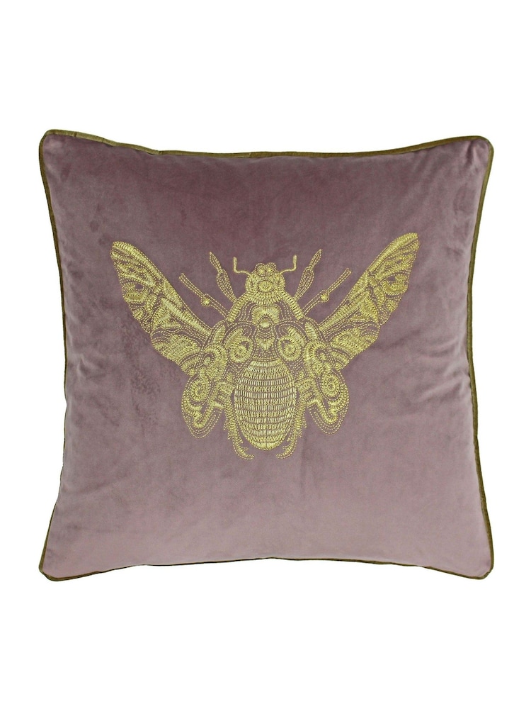 Riva Paoletti Dusky Blush Pink Cerana Velvet Polyester Filled Cushion - Image 2 of 4
