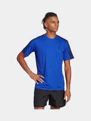 Синий - Adidas Train Essentials 3-в полоску Обучающая футболка - Изображение 1 из 7