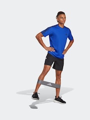 Синий - Adidas Train Essentials 3-в полоску Обучающая футболка - Изображение 4 из 7