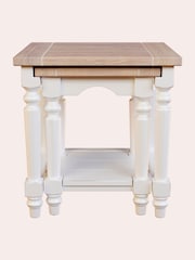 Laura Ashley White Dorset Nest Of 2 Tables - Image 3 of 3