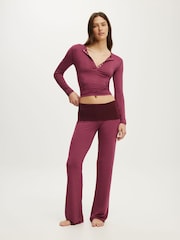 Cotton On Airy Soft Lounge Henley/Roll Waist Pants Set - صورة 1 من 6