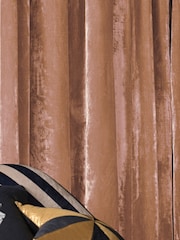 Rockett St George Pink Pencil Pleat Perfect Velvet Curtain - Image 2 of 3