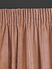 Rockett St George Pink Pencil Pleat Perfect Velvet Curtain - Image 3 of 3