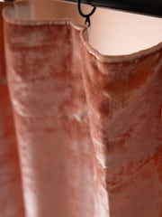 Rockett St George Pink Pencil Pleat Perfect Velvet Curtain - Image 5 of 5