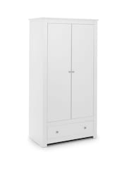 Julian Bowen Surf White Radley Double 1 Drawer Wardrobe - Image 2 of 5