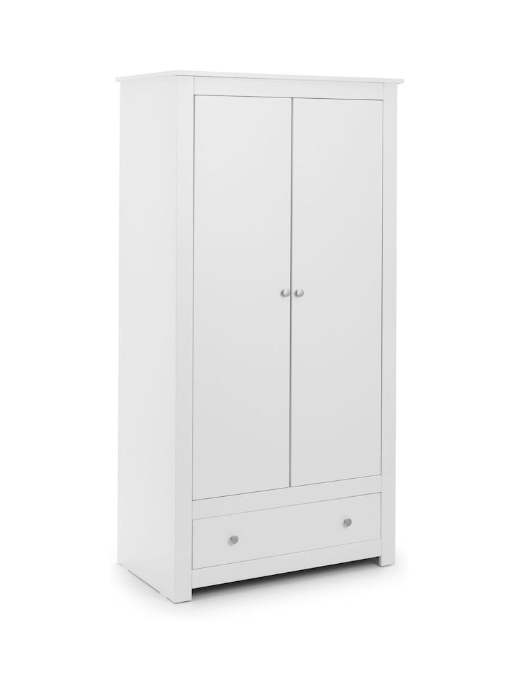 Julian Bowen Surf White Radley Double 1 Drawer Wardrobe - Image 2 of 5