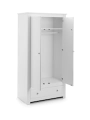 Julian Bowen Surf White Radley Double 1 Drawer Wardrobe - Image 3 of 5