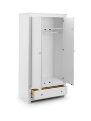Julian Bowen Surf White Radley Double 1 Drawer Wardrobe - Image 5 of 5