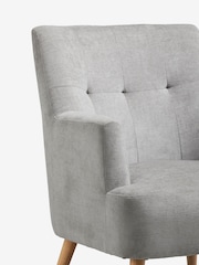 Fine Chenille Mid Grey Carter Armchair - Image 6 of 6
