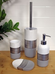 Showerdrape Silver Set of 4 Bathroom Accessory Set - Image 1 of 4