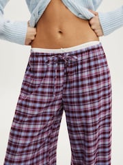 Cotton On Blue Cloud Soft Wide Leg Flannel Pyjamas - Image 3 of 3