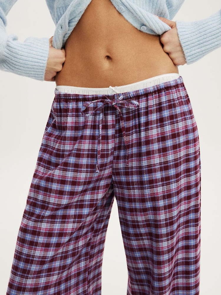Cotton On Blue Cloud Soft Wide Leg Flannel Pyjamas - Image 3 of 3 Cotton On Blue Cloud Soft Wide Leg Flannel Pyjamas - Image 3 of 3