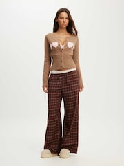 Cotton On Brown Fluffy Fitted Knit Cardigan - Image 4 of 4
