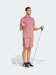 وردي - adidas Train Essentials 3-Stripe Shorts - صورة 4 من 6