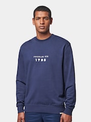 Peckham Rye Blue 100% Cotton Graphic Sweatshirt - Image 1 of 7