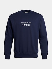Peckham Rye Blue 100% Cotton Graphic Sweatshirt - Image 5 of 7