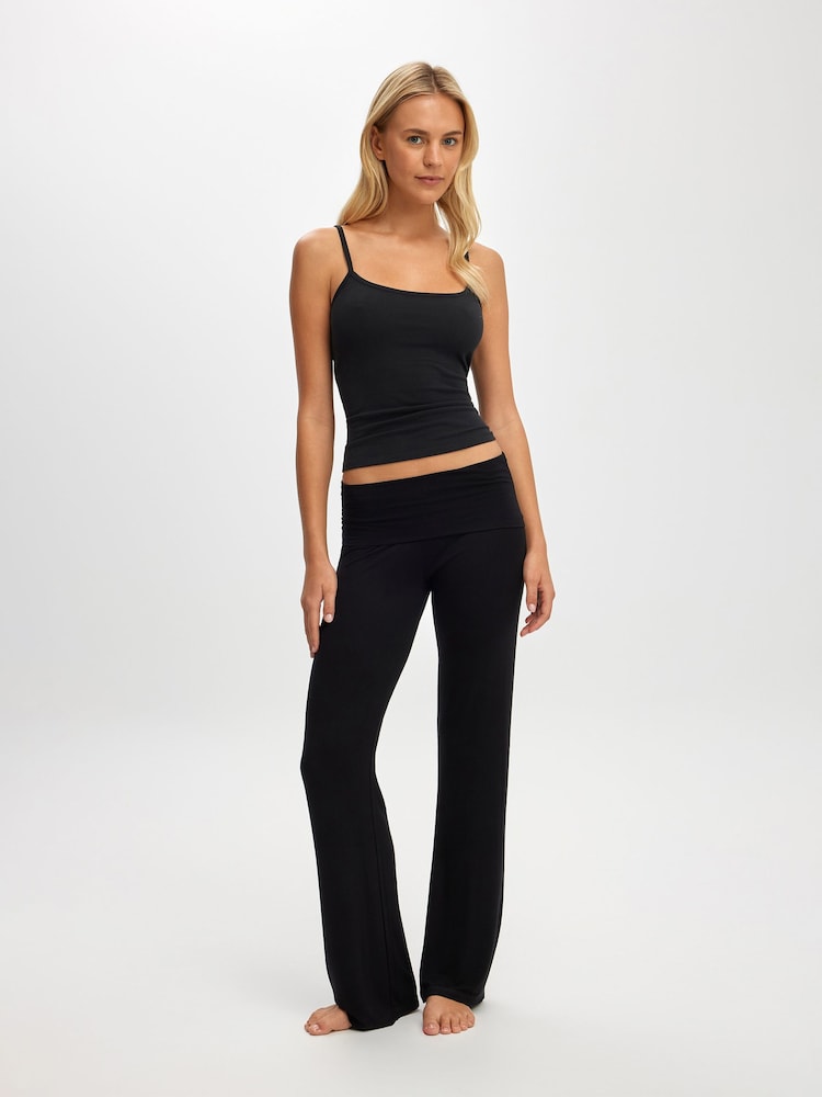 Cotton On Black Airy Soft Roll Waist Joggers - Image 2 of 5 Cotton On Black Airy Soft Roll Waist Joggers - Image 2 of 5