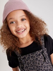 Grey Animal Print Soft Cotton Dungarees (3-16yrs) - Image 4 of 6