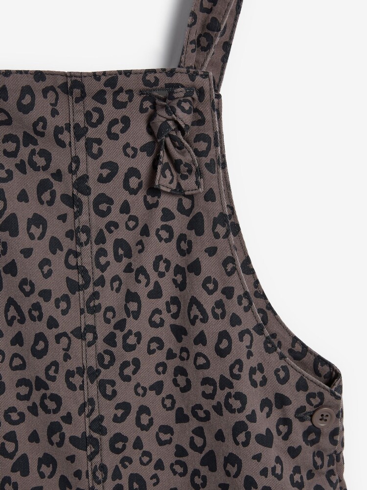 Grey Animal Print Soft Cotton Dungarees (3-16yrs) - Image 6 of 6