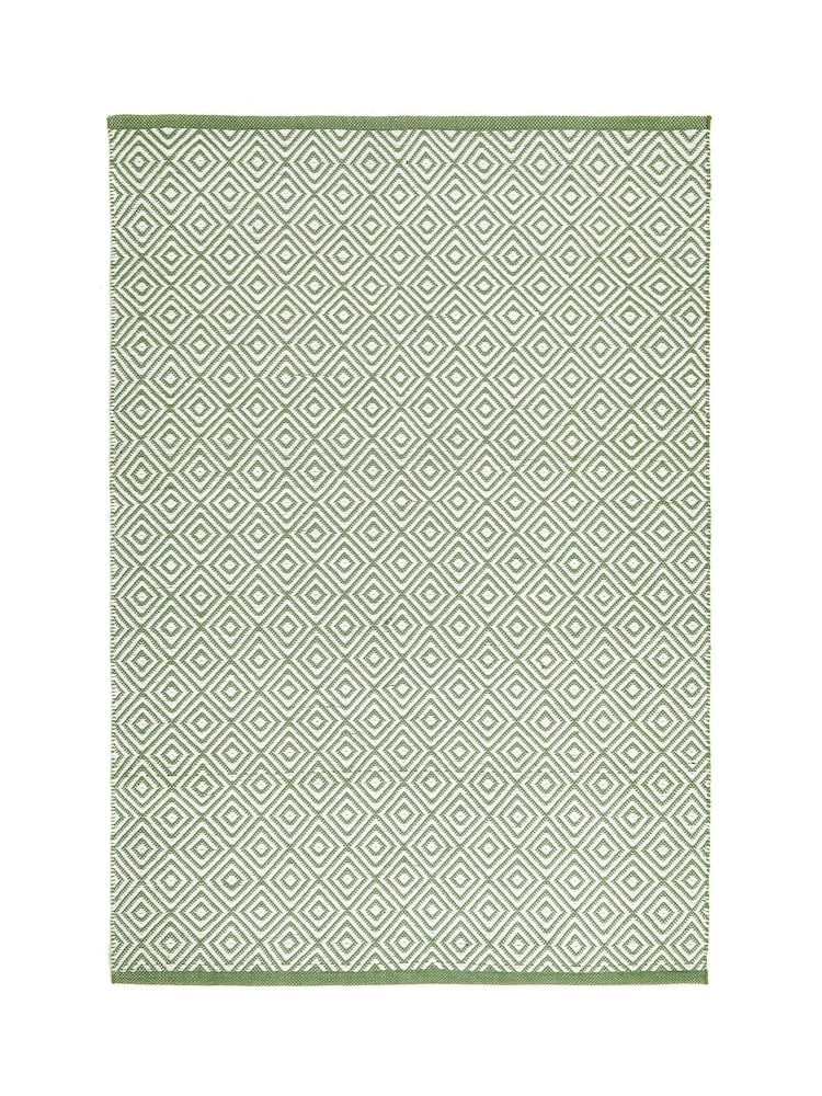 My Mat Dark Green Diamond Woven Indoor/Outdoor Rug - Image 2 of 2 My Mat Dark Green Diamond Woven Indoor/Outdoor Rug - Image 2 of 2