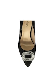 Lotus Black Stiletto Heel Court Shoes - Image 1 of 4