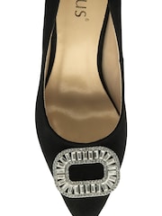 Lotus Black Stiletto Heel Court Shoes - Image 4 of 4